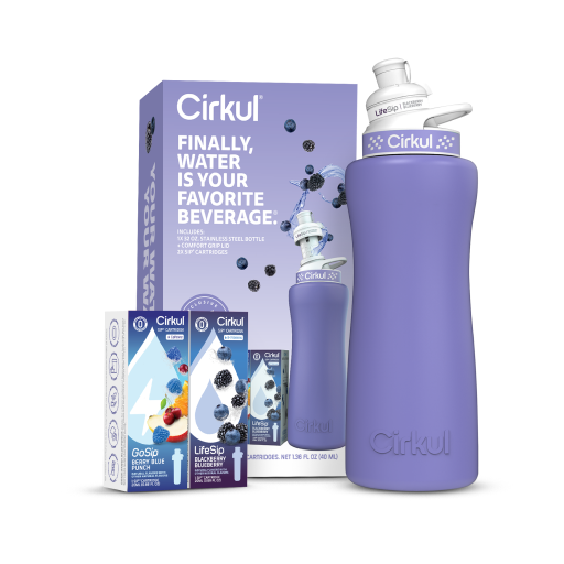32oz. Matte Periwinkle Stainless Steel Bottle Starter Kit G0