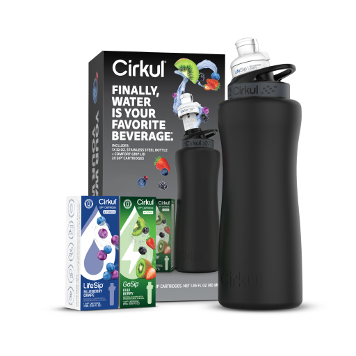 32oz. Matte Black Stainless Steel Bottle Starter Kit I3